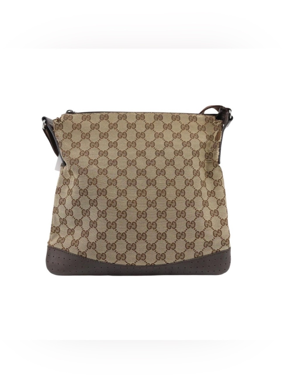 *GUCCI* Vintage GG Canvas/Leather Messenger Bag + COA - Picture 3 of 13